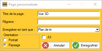 Fenêtre option impression