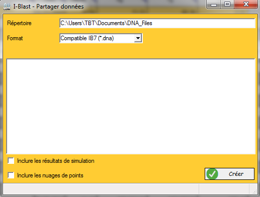 Fenêtre de partage
