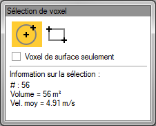 Popup sélection voxel
