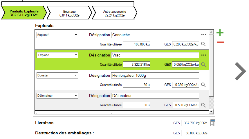 Étape Produits Explosifs