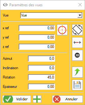 Paramètres des vues