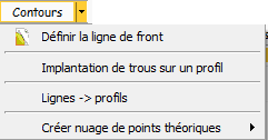 Menu contours