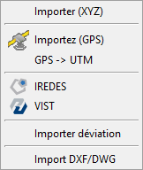 Fenêtre Import de trous