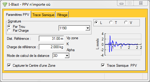 Fenêtre Vibrations TS