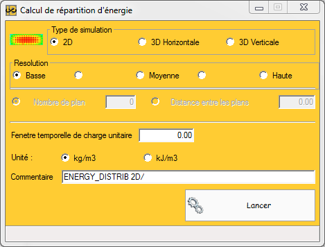 Fenêtre distribution d’énergie