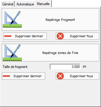 Fenêtre de gestion des enregistrements sismiques