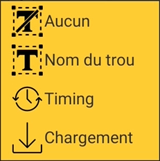 Affichage des trous